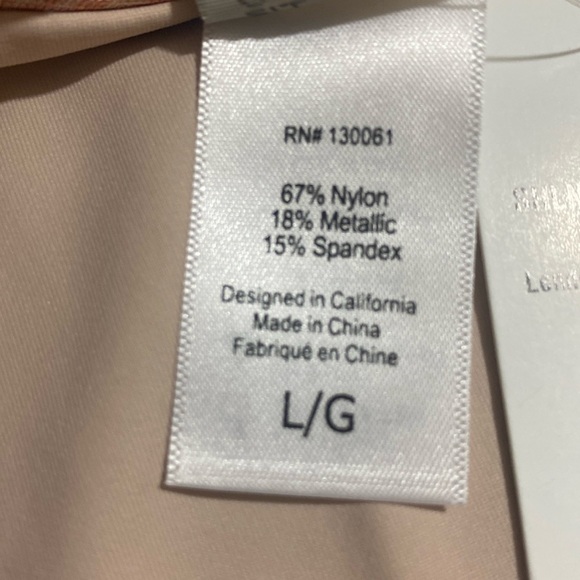 L*SPACE LENNOX BOTTOM CLASSIC String Bikini Bottom w Metallic Glitters Size L - Picture 4 of 5